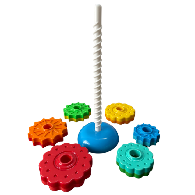 Spinning Rainbow Circle Tower - Medium